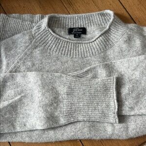 J. Crew Light Gray Mock Neck Cashmere Women's Sweater M